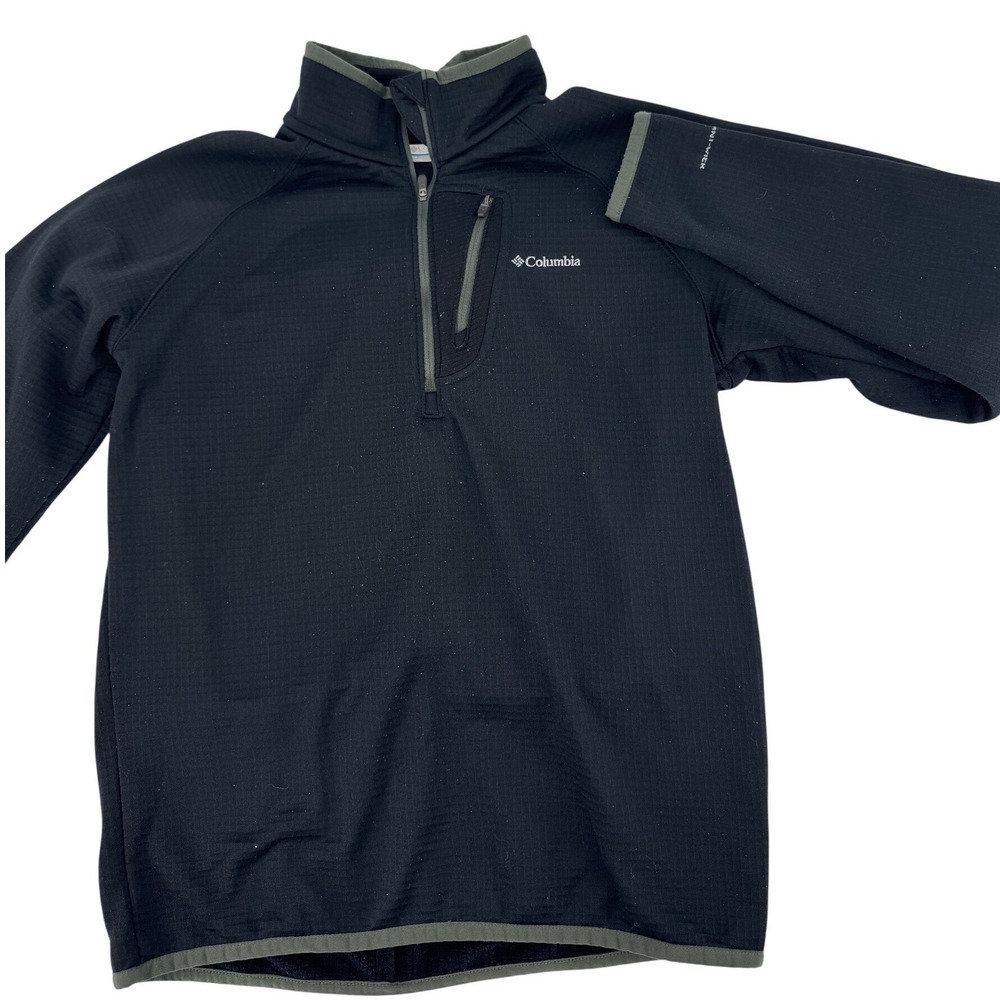 Columbia Omni-Wick 1/4 Zip Pullover Medium Adult Mens‎ Black Fleece Sweater